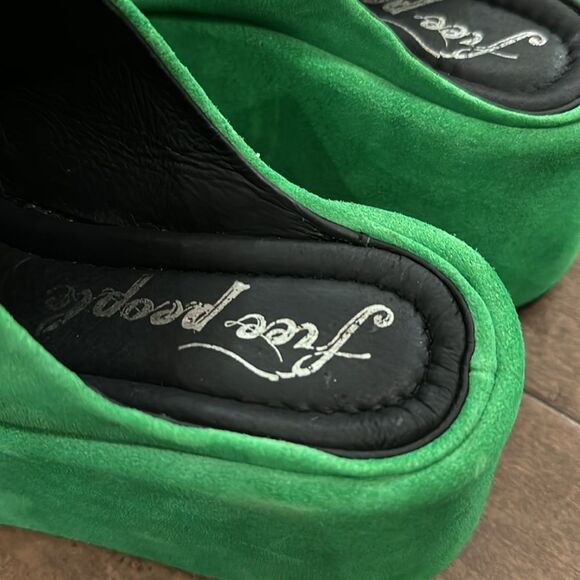 Free People Mantra Platform Mules/ Green/Size 36/ New - Picture 8 of 10